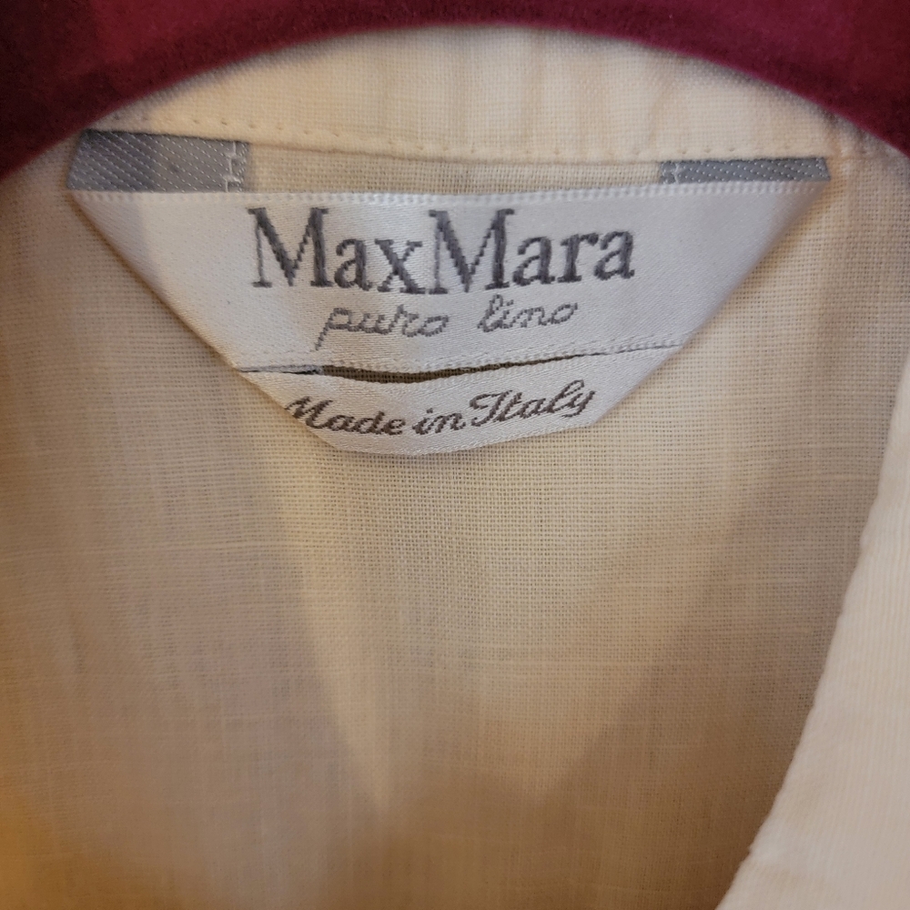 Maxmara Cream Button Down Blouse - image 3